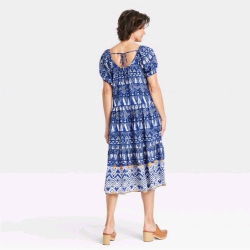 Knox Rose Women’s Maxi Dress Blue White size Large - Picture 2 of 11
